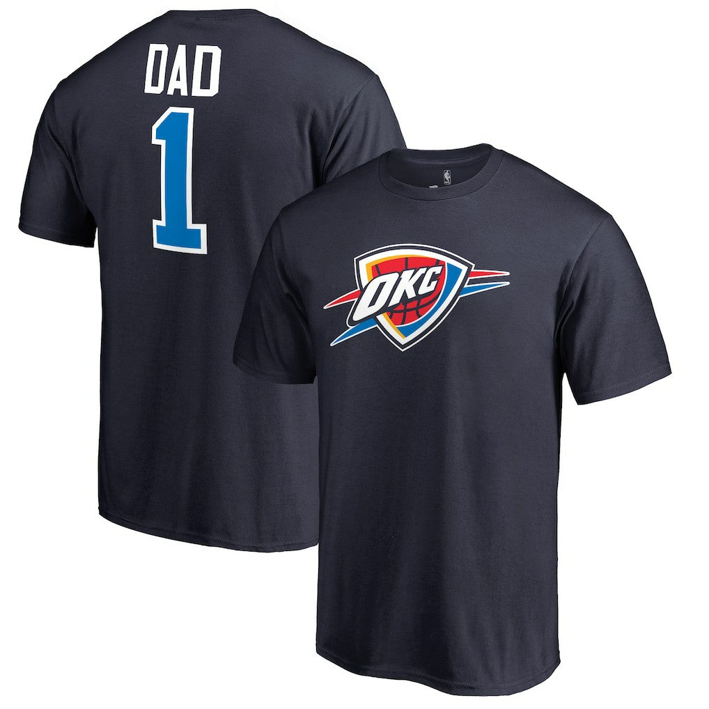 Oklahoma City Thunder #1 Dad T-Shirt Navy outlet