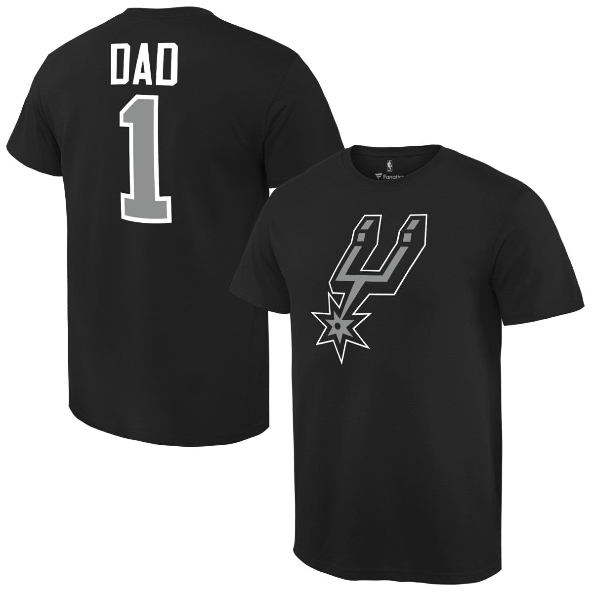 San Antonio Spurs #1 Dad T-Shirt Black