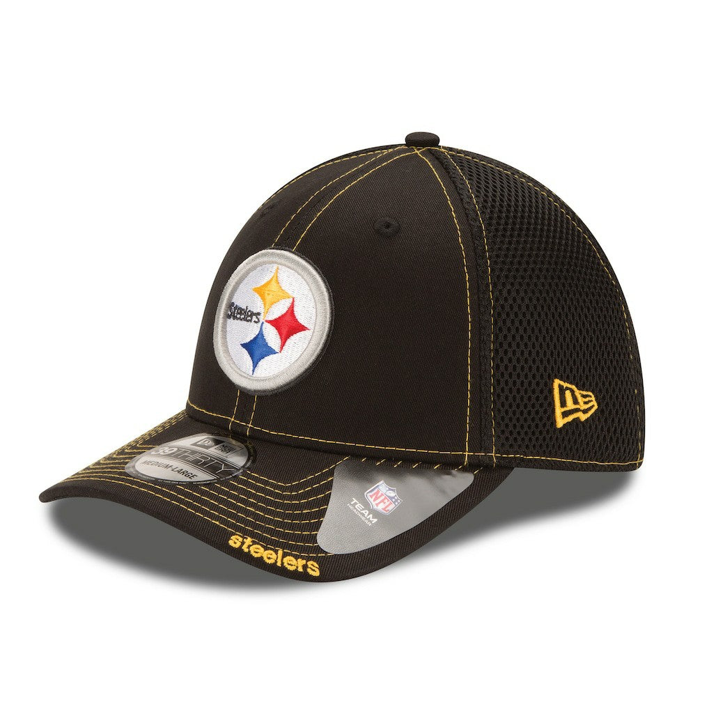 Pittsburgh Steelers New Era Neo 39THIRTY Flex Hat - Black - Hats