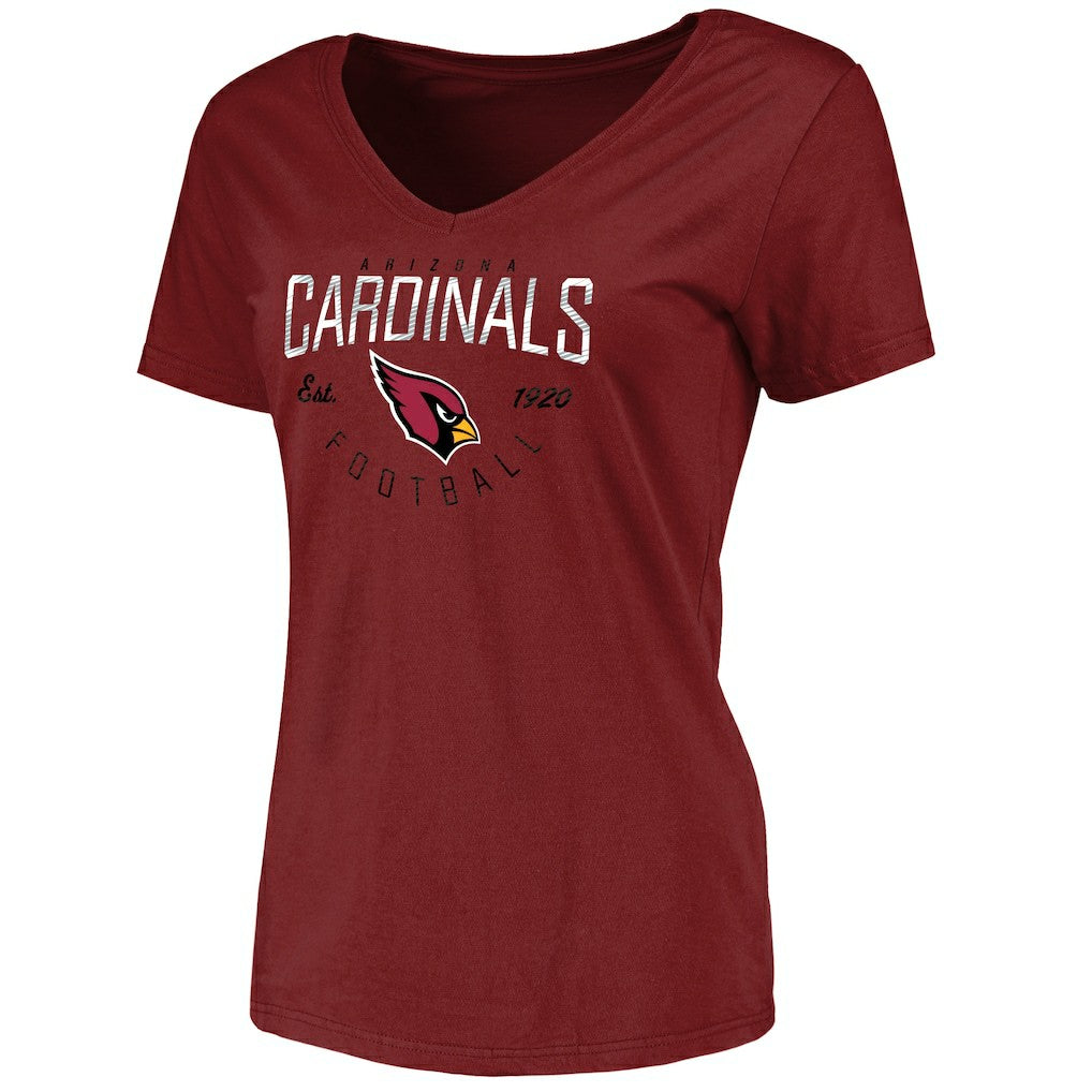 Arizona Cardinals Women's Live For It V-Neck T-Shirt - Cardinal T-shirts