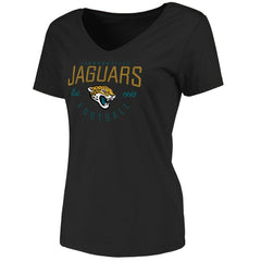 Jacksonville Jaguars Women's Live For It V-Neck T-Shirt - Black T-shirts