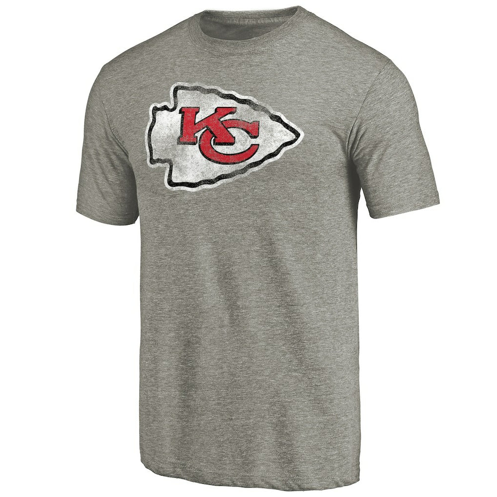 Kansas City Chiefs Distressed Team T-Shirt - Ash T-shirts