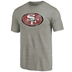 San Francisco 49ers Distressed Team T-Shirt - Ash T-shirts