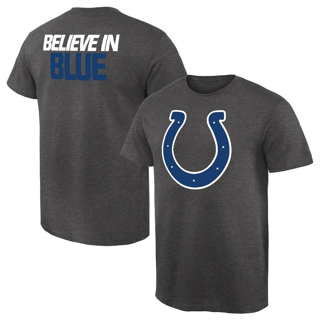 Indianapolis Colts Rally Logo T-Shirt - Heathered Gray T-shirts