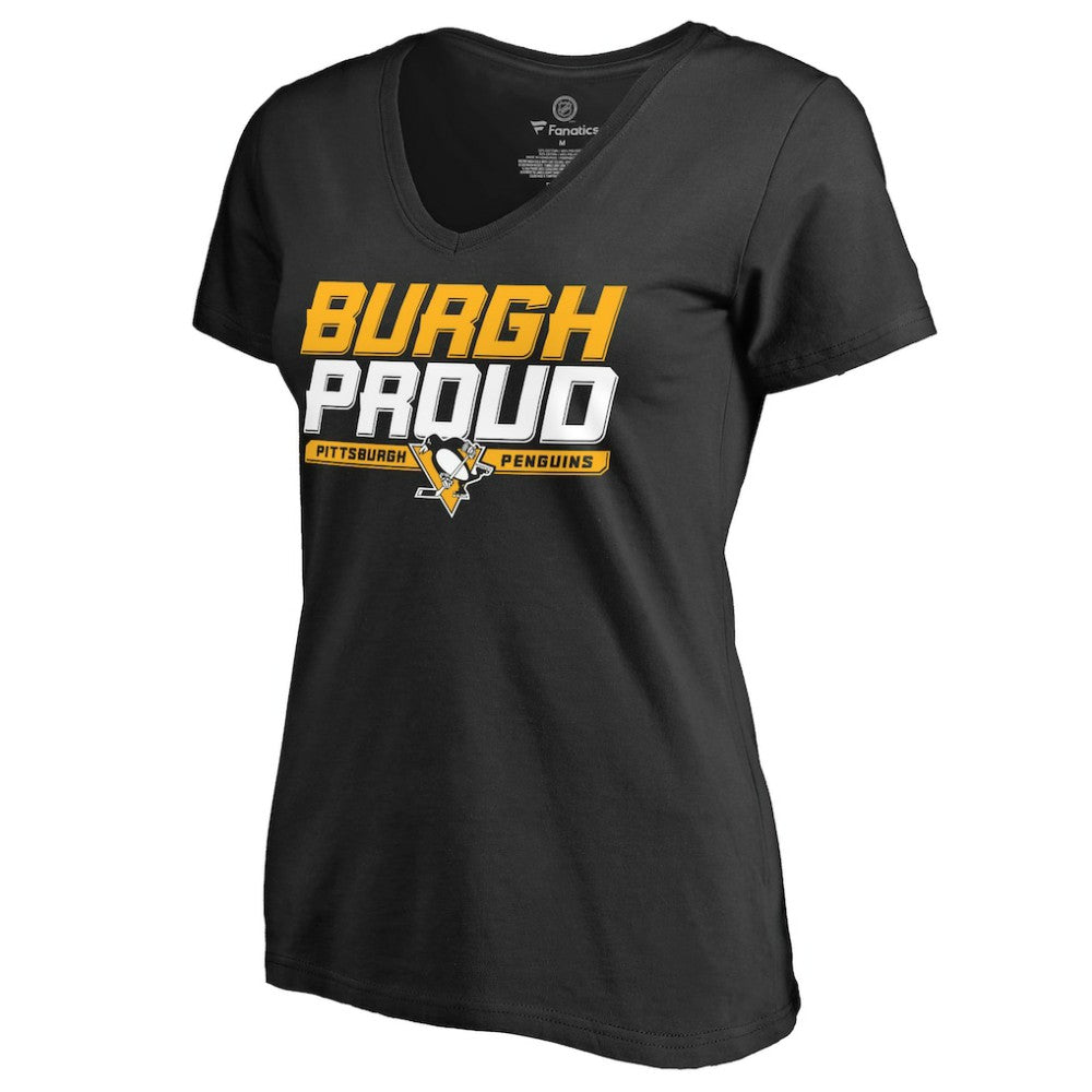 Pittsburgh Penguins Women's Hometown Collection Burgh Proud T-Shirt - Black | US 2472872