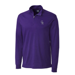 Colorado Rockies Cutter & Buck Belfair Half-Zip Pullover Jacket - Purple Jackets