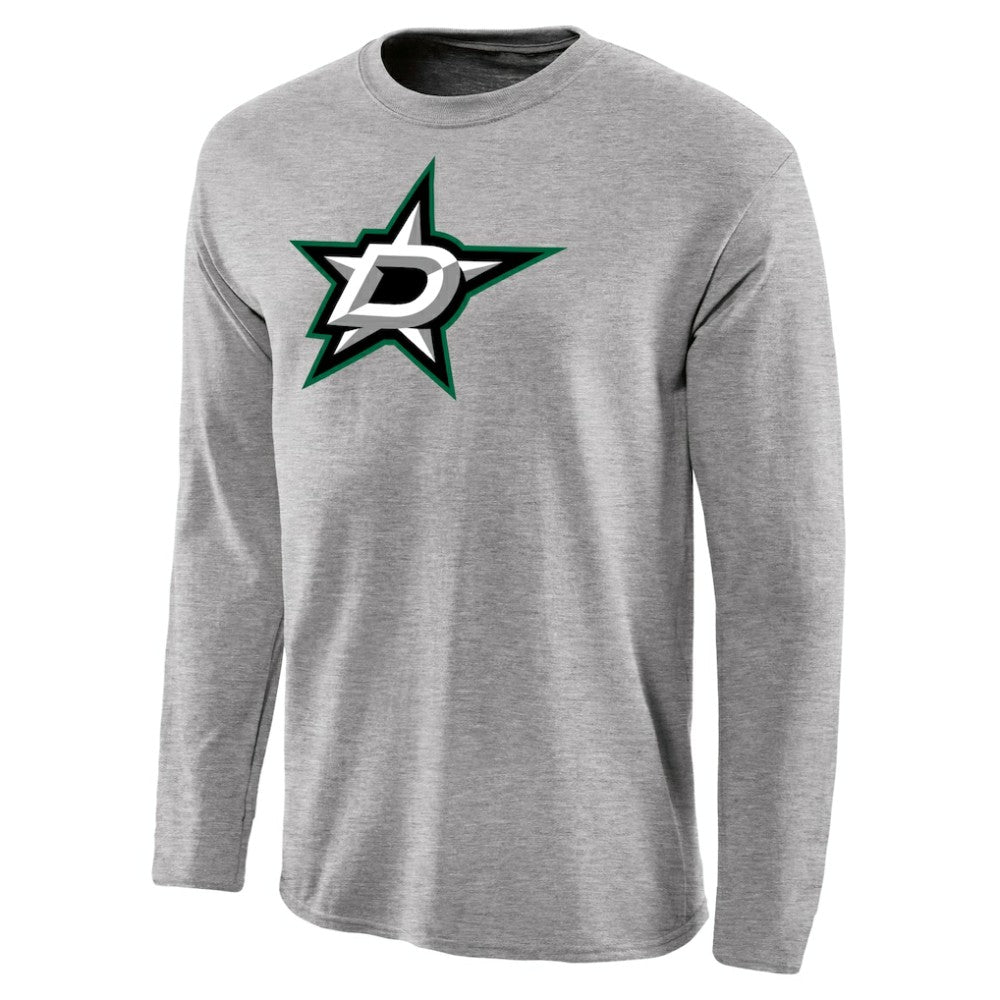 Dallas Stars Team Primary Logo Long Sleeve T-Shirt - Ash | US 2484646