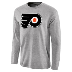 Philadelphia Flyers Team Primary Logo 2 Long Sleeve T-Shirt - Ash | US 2484656