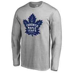 Toronto Maple Leafs Team Primary Logo 2 Long Sleeve T-Shirt - Ash | US 2484661