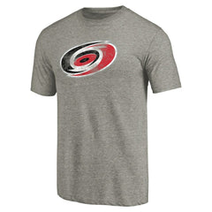 Carolina Hurricanes Distressed Team Logo Tri-Blend T-Shirt - Ash | US 2485133