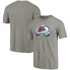 Colorado Avalanche Distressed Team Logo Tri-Blend T-Shirt - Ash | US 2485135