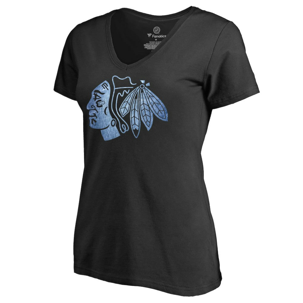 Chicago Blackhawks Women's Pond Hockey T-Shirt - Black | US 2490551