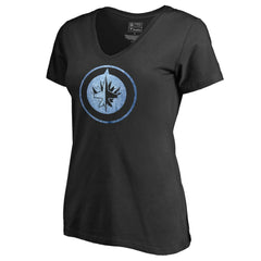 Winnipeg Jets Women's Pond Hockey T-Shirt - Black | US 2490574