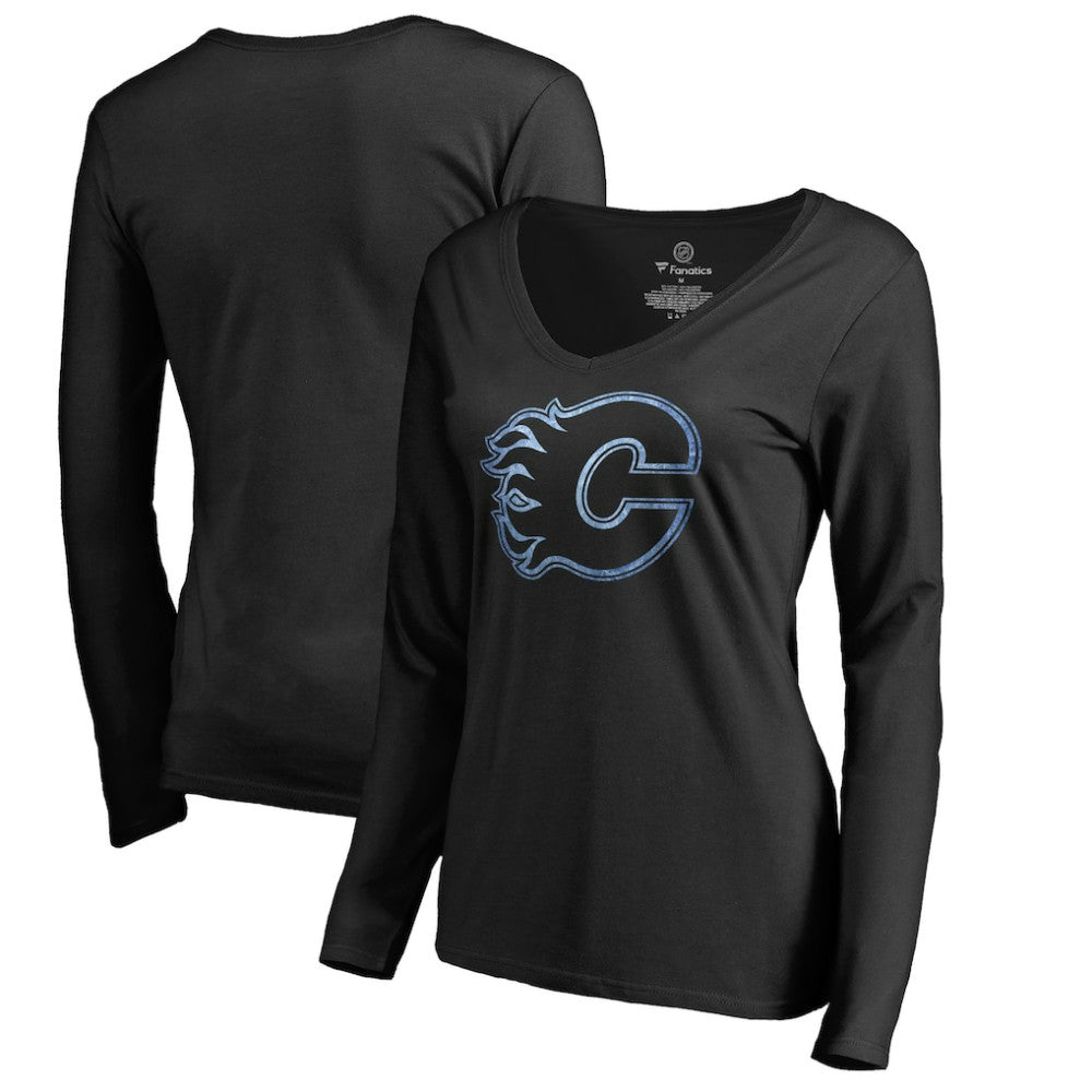 Calgary Flames Women's Pond Hockey Long Sleeve T-Shirt - Black | US 2490579
