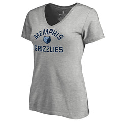 Memphis Grizzlies Women's Overtime V-Neck T-Shirt Heather Gray