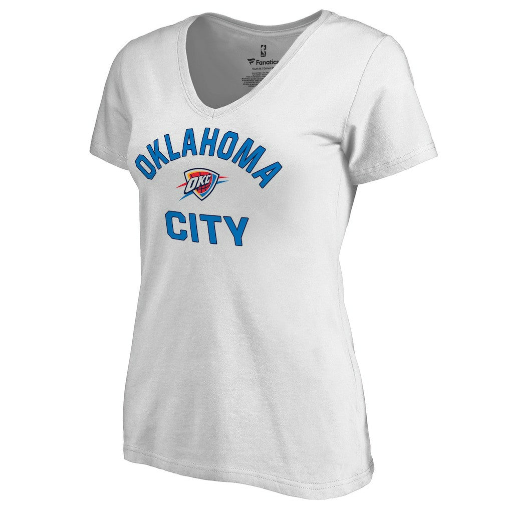Oklahoma City Thunder Women's Overtime V-Neck T-Shirt White