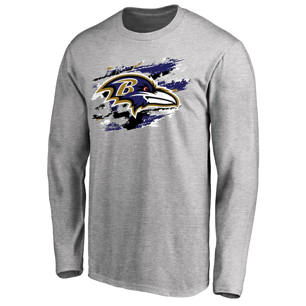 Baltimore Ravens True Colors Long Sleeve T-Shirt - Ash T-shirts