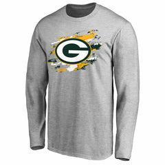 Green Bay Packers True Colors Long Sleeve T-Shirt - Ash T-shirts