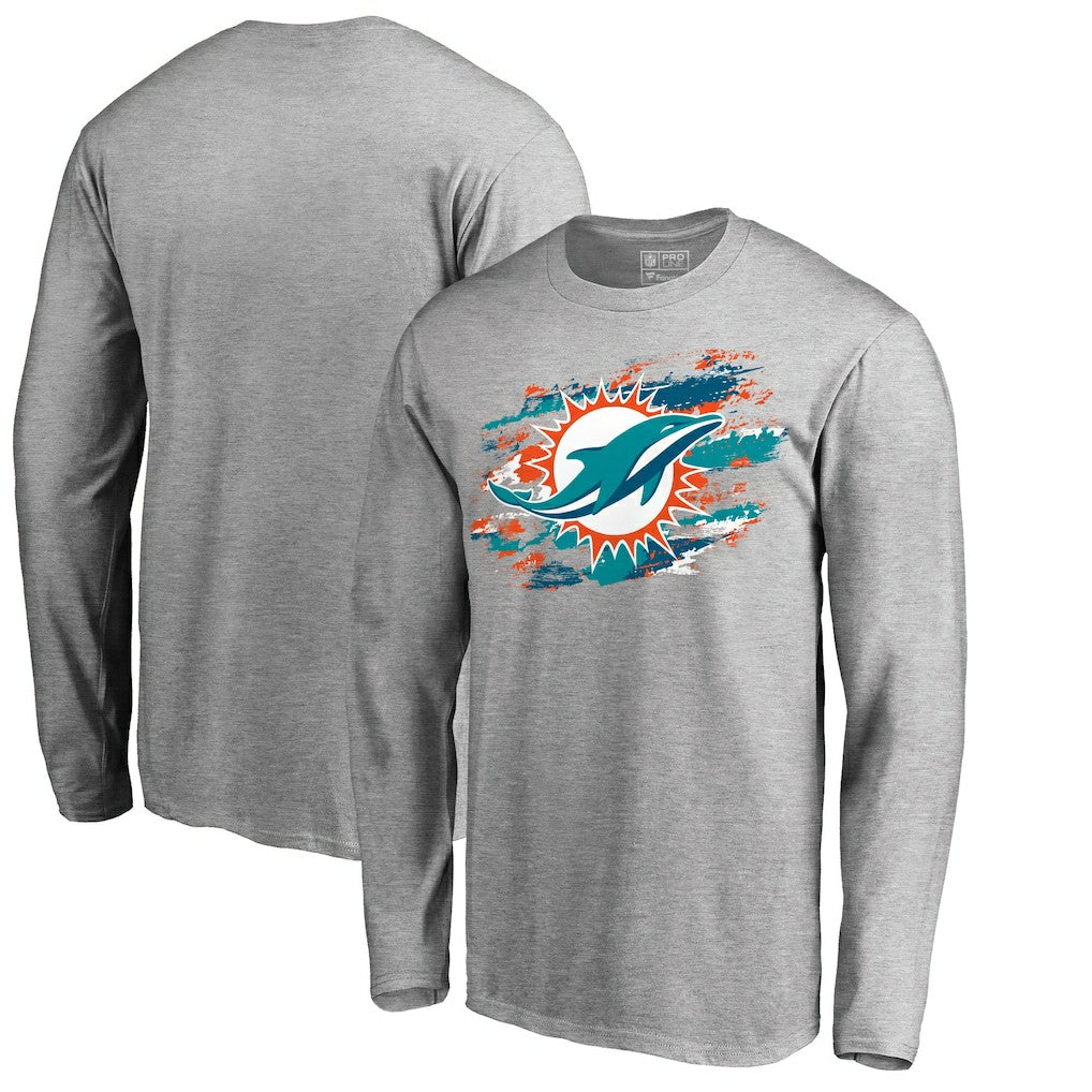 Miami Dolphins True Colors Long Sleeve T-Shirt - Ash T-shirts