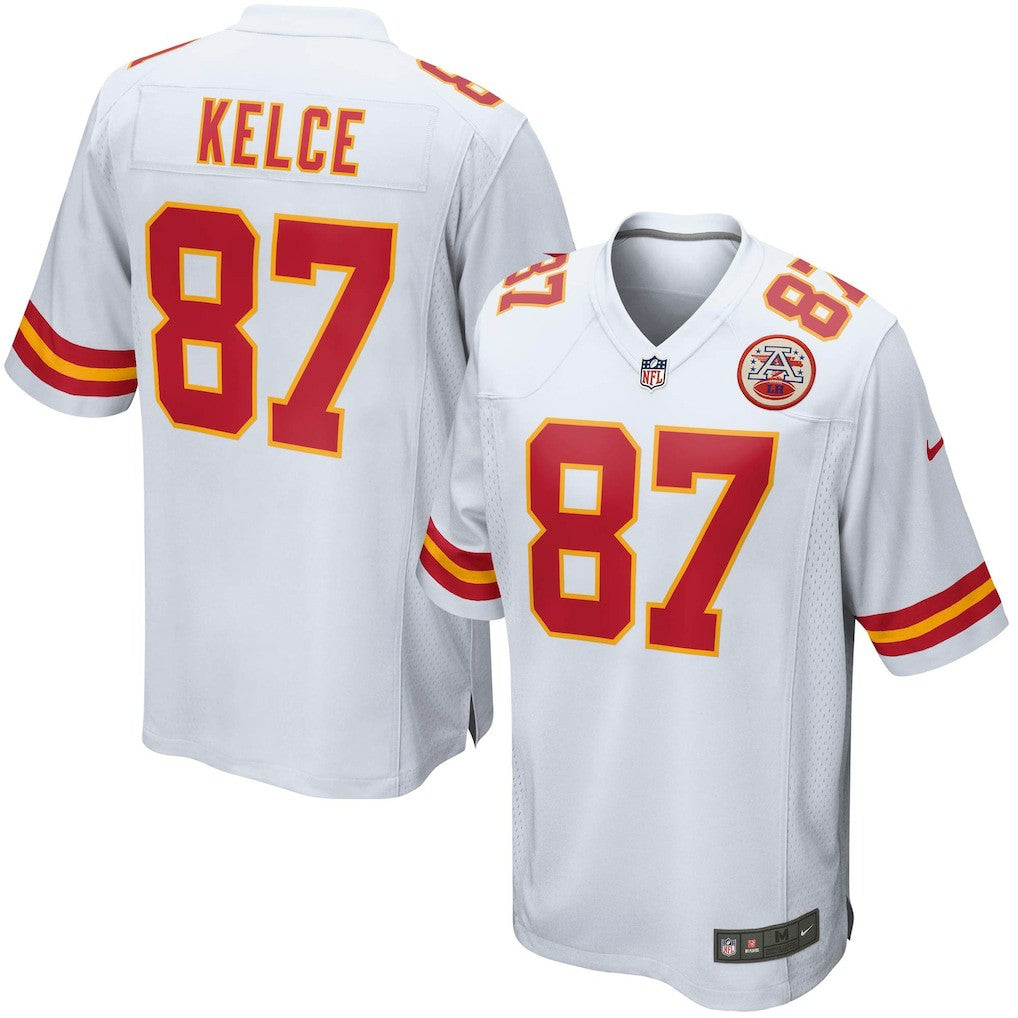 Travis Kelce Kansas City Chiefs Youth Game Jersey - White Jerseys