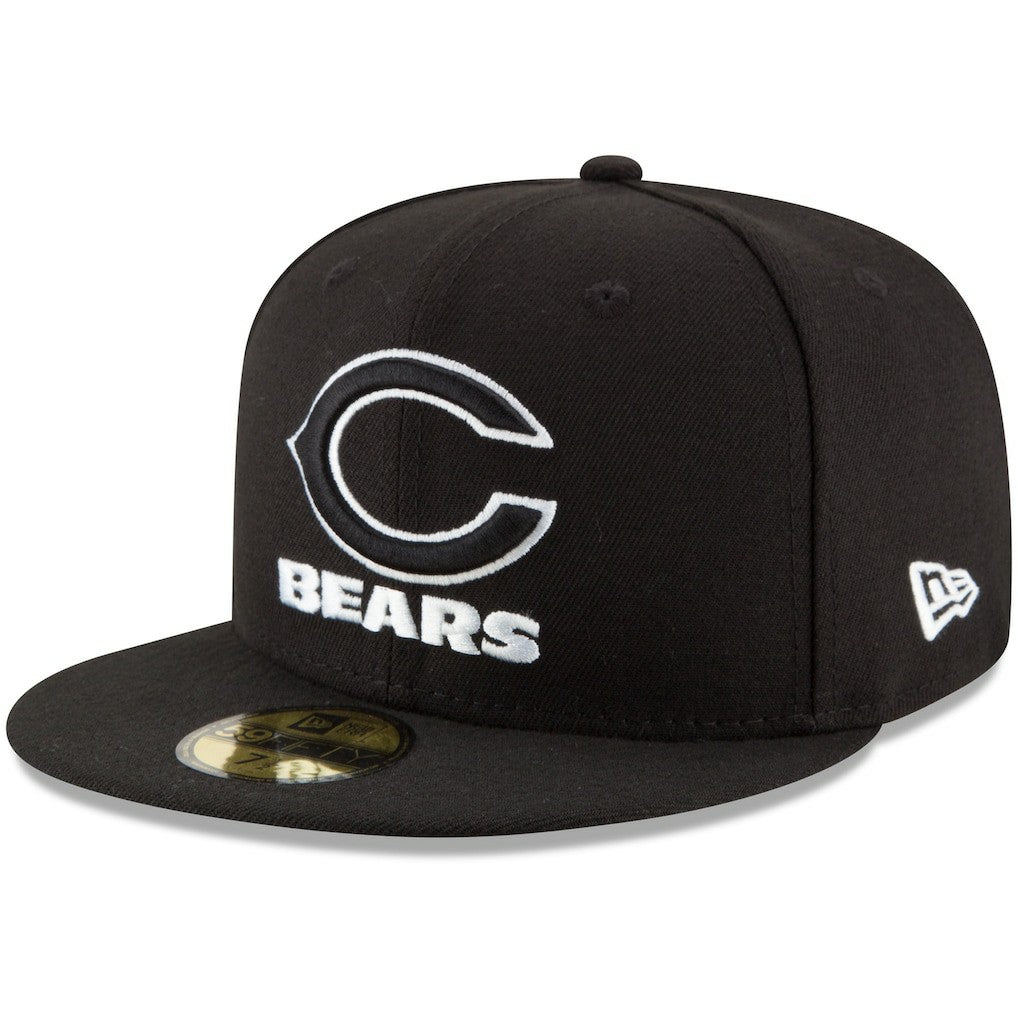 Chicago Bears New Era B-Dub 59FIFTY Fitted Hat - Black Hats