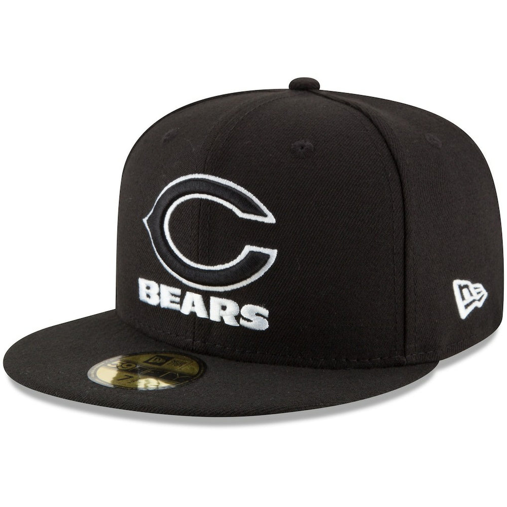 Chicago Bears New Era B-Dub 59FIFTY Fitted Hat - Black Hats