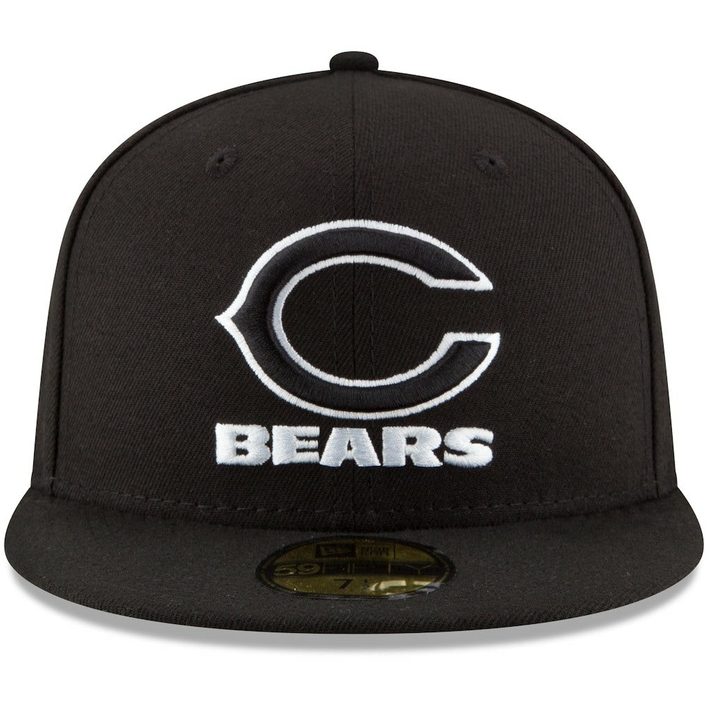 Chicago Bears New Era B-Dub 59FIFTY Fitted Hat - Black Hats