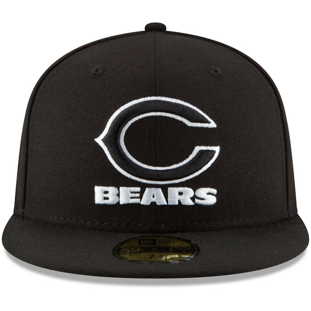 Chicago Bears New Era B-Dub 59FIFTY Fitted Hat - Black Hats