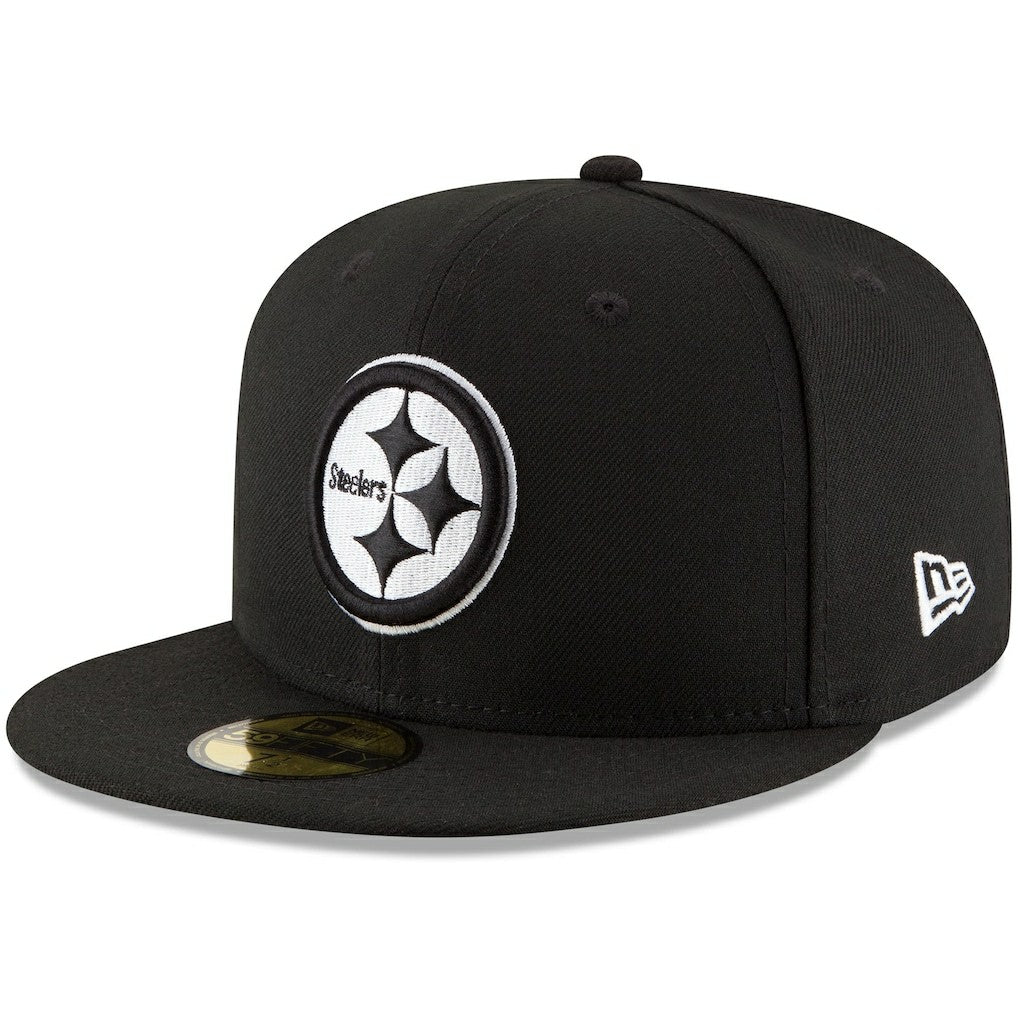 Pittsburgh Steelers New Era B-Dub 59FIFTY Fitted Hat - Black Hats