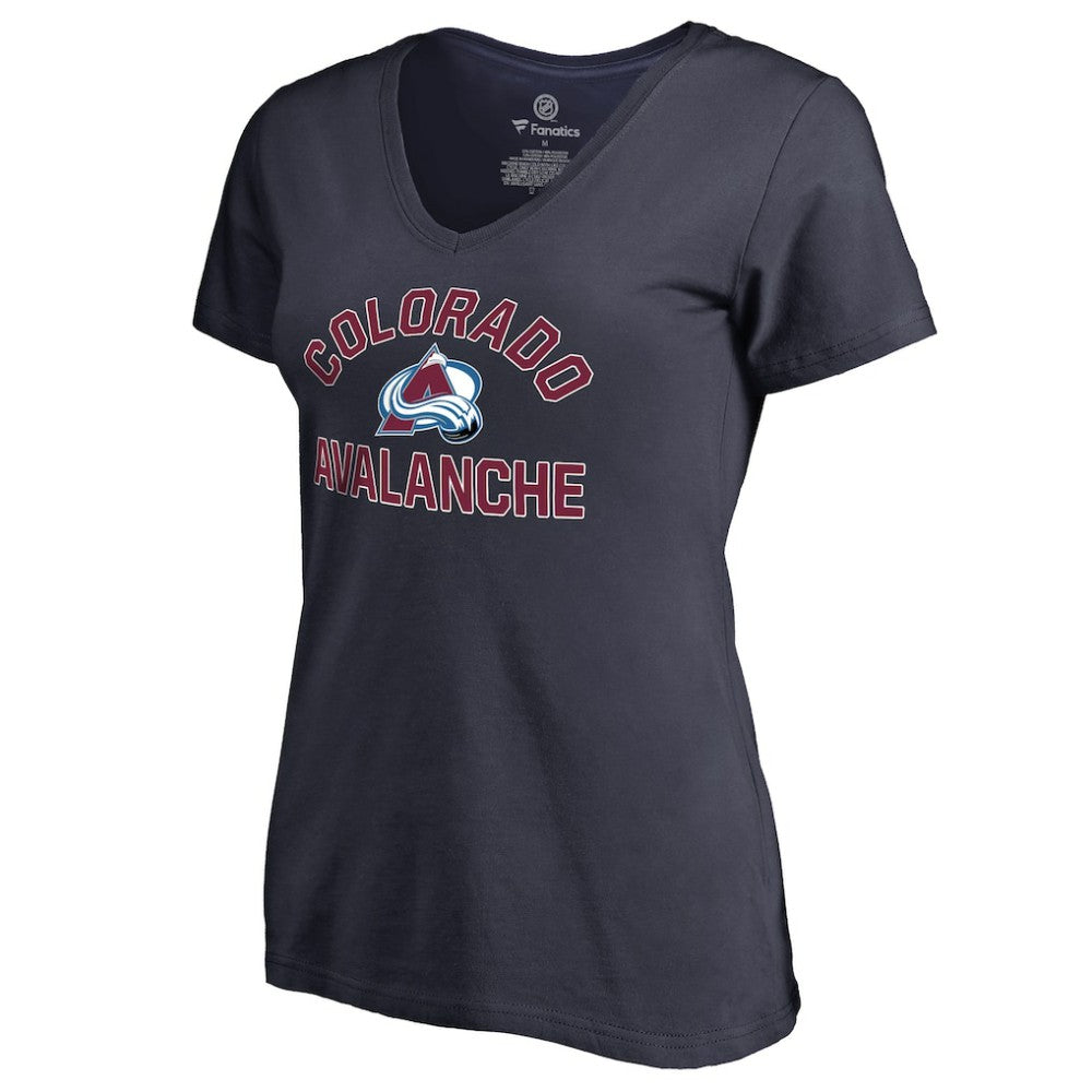 Colorado Avalanche Women's Overtime V-Neck T-Shirt - Navy | US 2515975