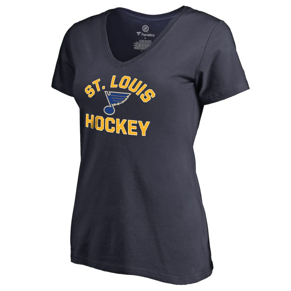 St. Louis Blues Women's Overtime V-Neck T-Shirt - Navy | US 2515992