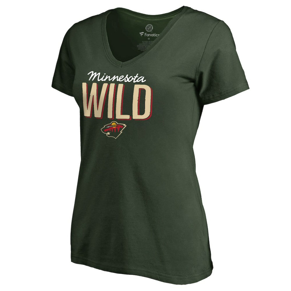 Minnesota Wild Women's Nostalgia T-Shirt - Green | US 2516232