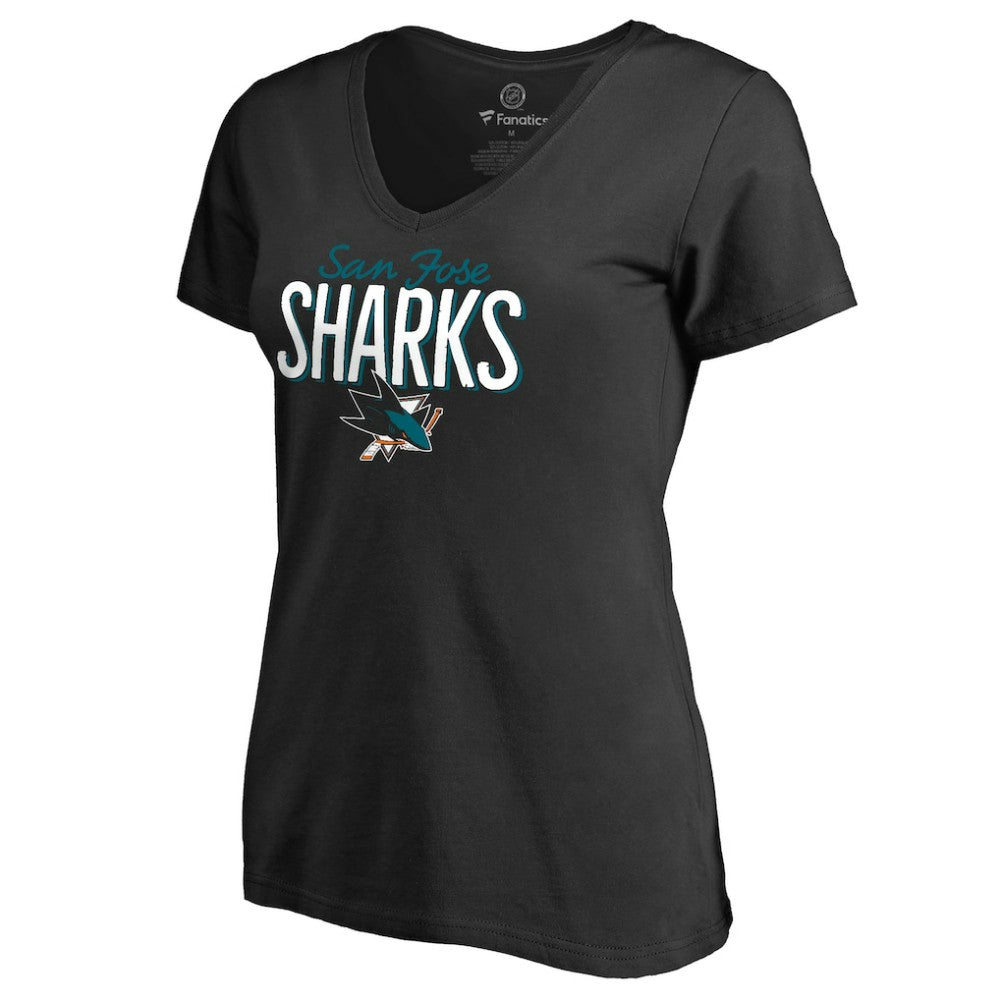 San Jose Sharks Women's Nostalgia T-Shirt - Black | US 2516241
