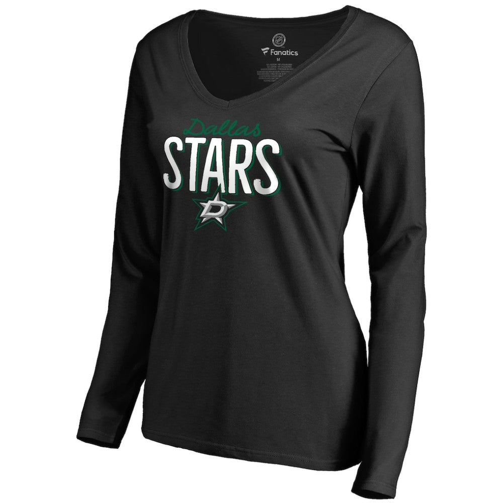 Dallas Stars Women's Nostalgia Long Sleeve T-Shirt - Black | US 2516258