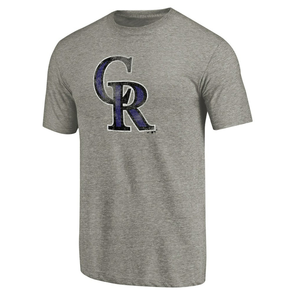 Colorado Rockies Distressed Team Tri-Blend T-Shirt - Ash T-shirts