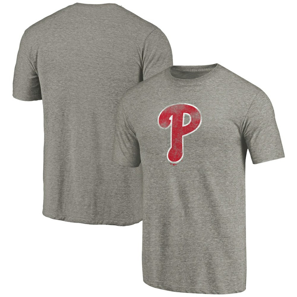 Philadelphia Phillies Distressed Team Tri-Blend T-Shirt - Ash T-shirts