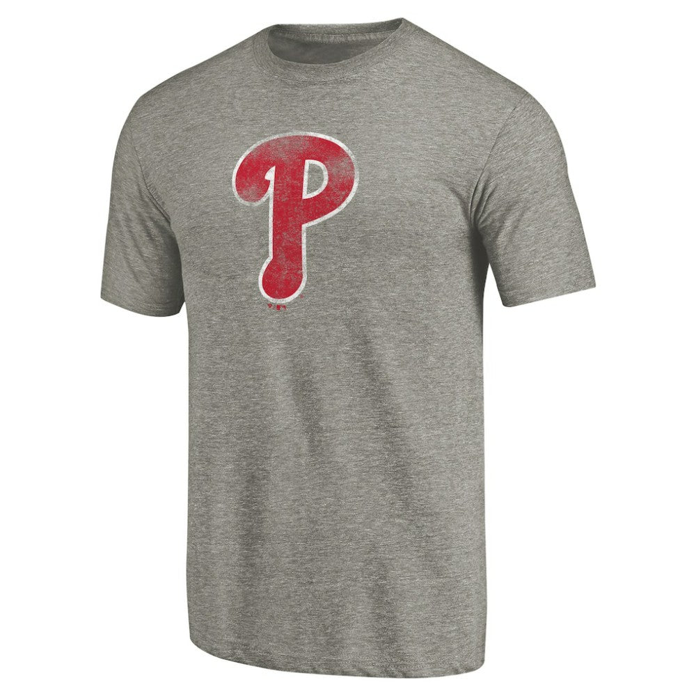 Philadelphia Phillies Distressed Team Tri-Blend T-Shirt - Ash T-shirts