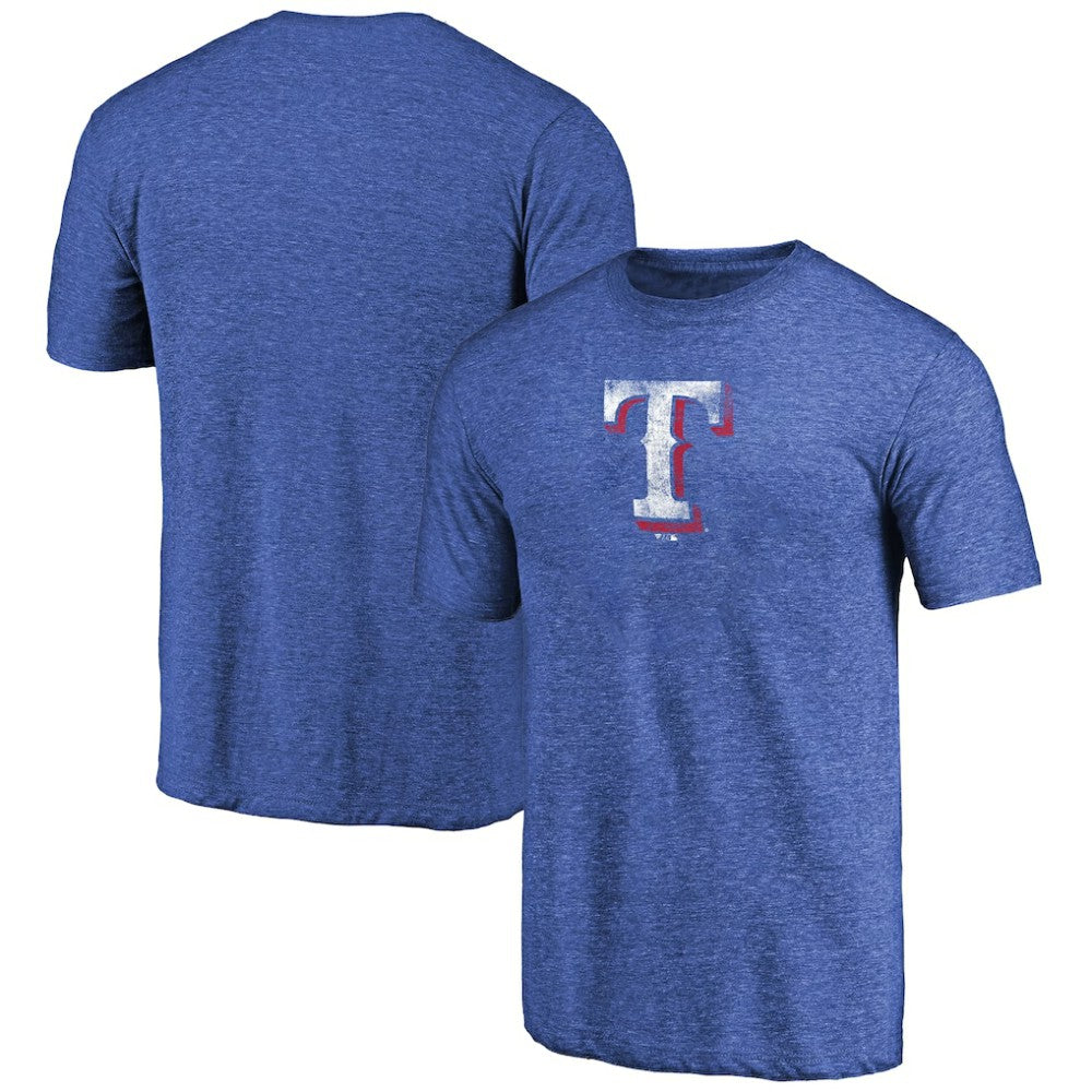 Texas Rangers Distressed Team 2 Tri-Blend T-Shirt - Royal T-shirts