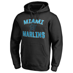 Miami Marlins Victory Arch Pullover Hoodie - Black Hoodies