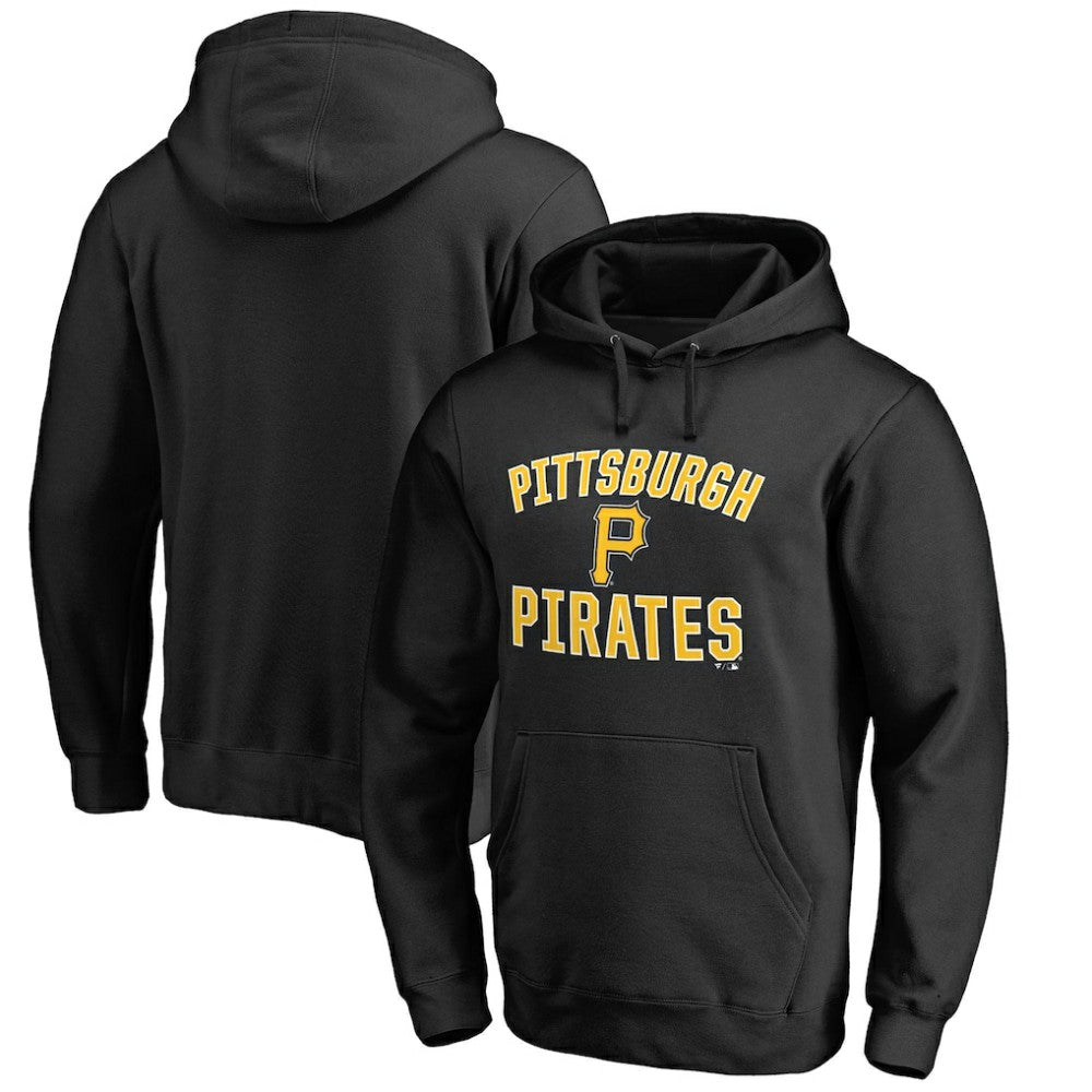 Pittsburgh Pirates Victory Arch Pullover Hoodie - Black Hoodies