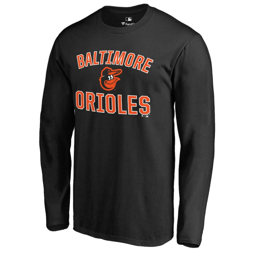 Baltimore Orioles Victory Arch Long Sleeve T-Shirt - Black T-shirts