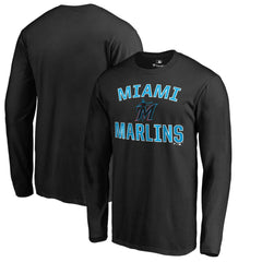 Miami Marlins Victory Arch Long Sleeve T-Shirt - Black T-shirts