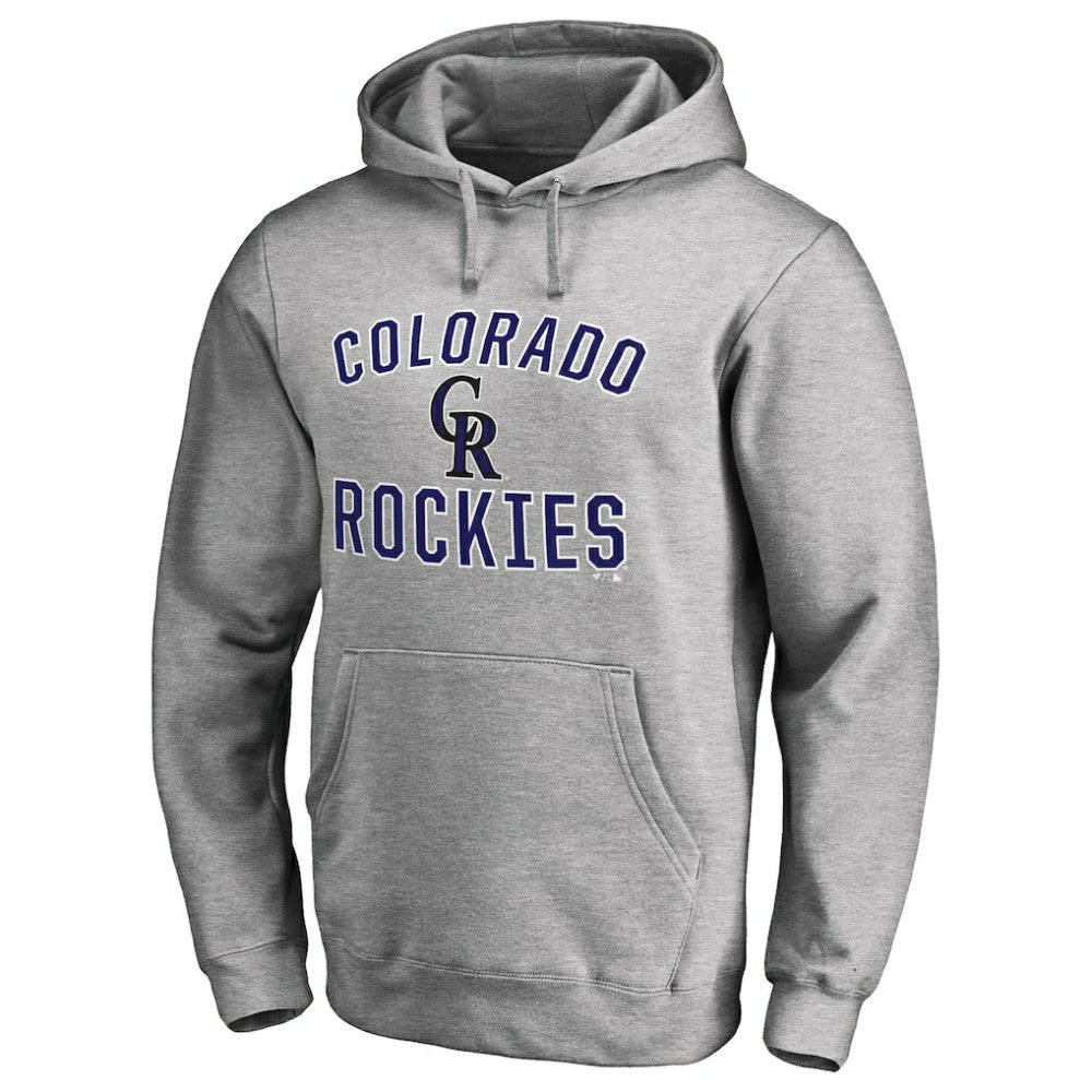 Colorado Rockies Victory Arch Pullover Hoodie - Ash Hoodies