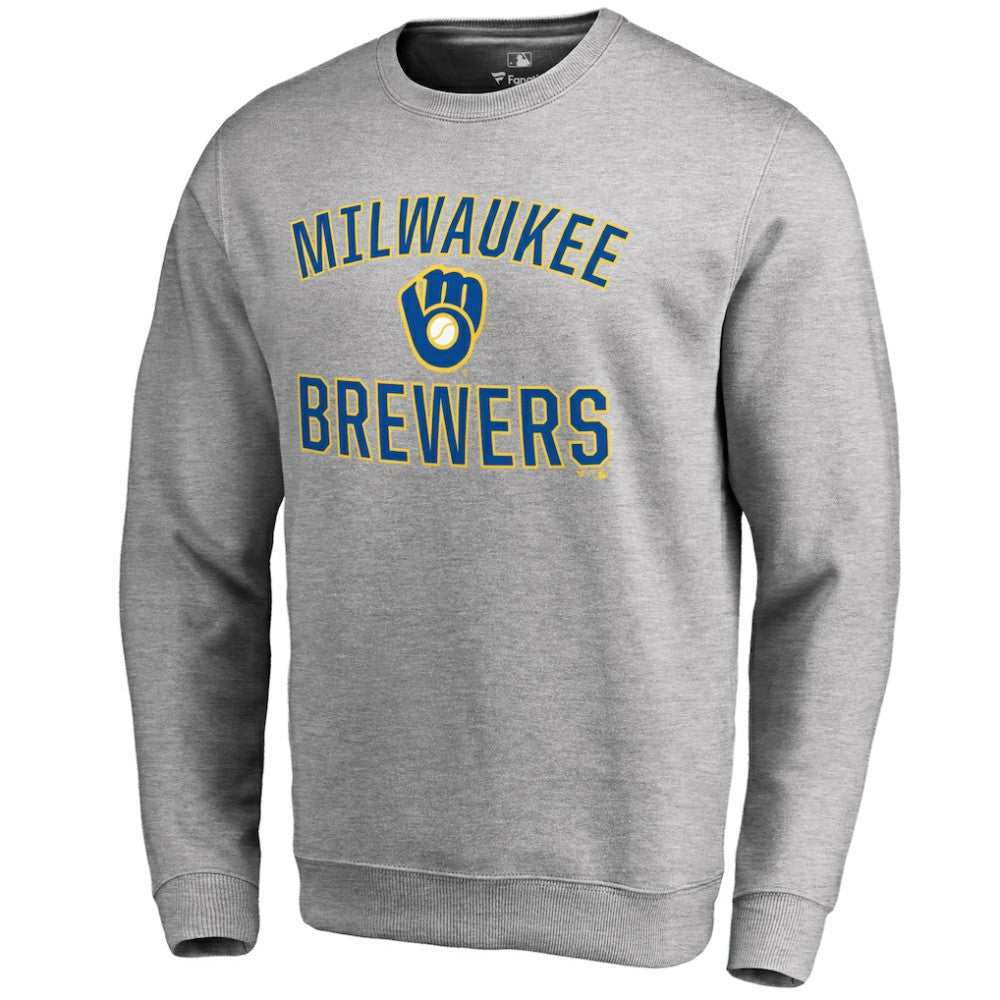 Milwaukee Brewers Victory Arch Pullover Sweatshirt - Ash Pullover