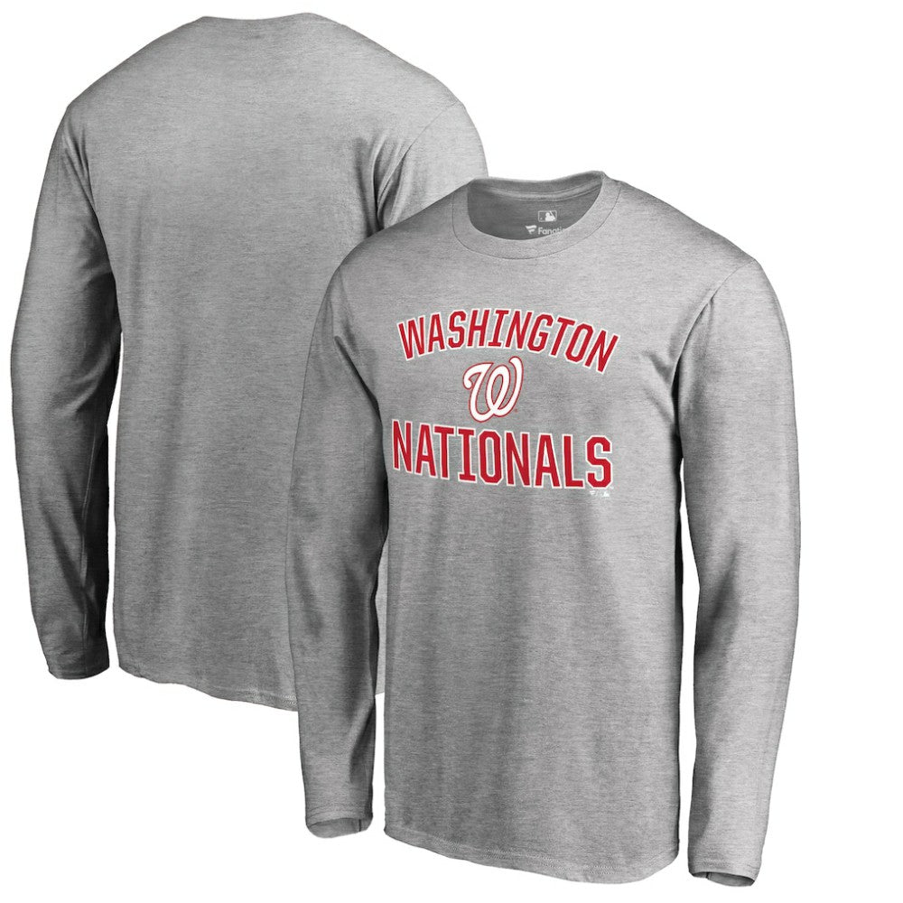 Washington Nationals Victory Arch 2 Long Sleeve T-Shirt - Ash T-shirts