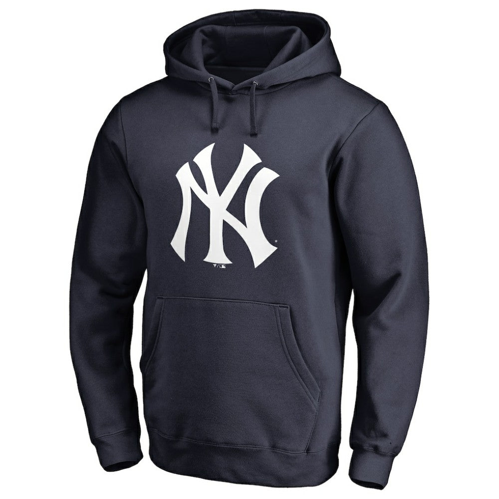 New York Yankees Team Color Primary Logo 2 Pullover Hoodie - Navy Hoodies