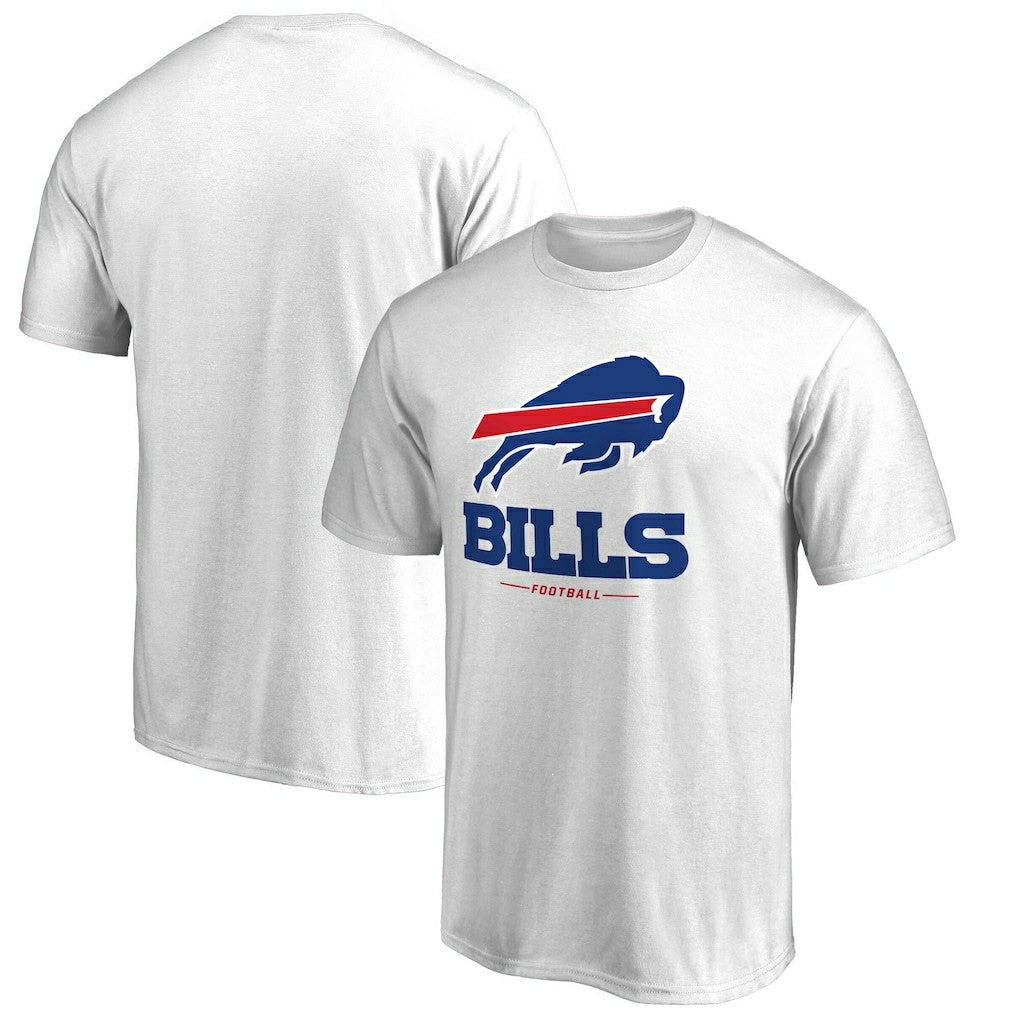 Buffalo Bills Team Lockup 2 T-Shirt - White T-shirts
