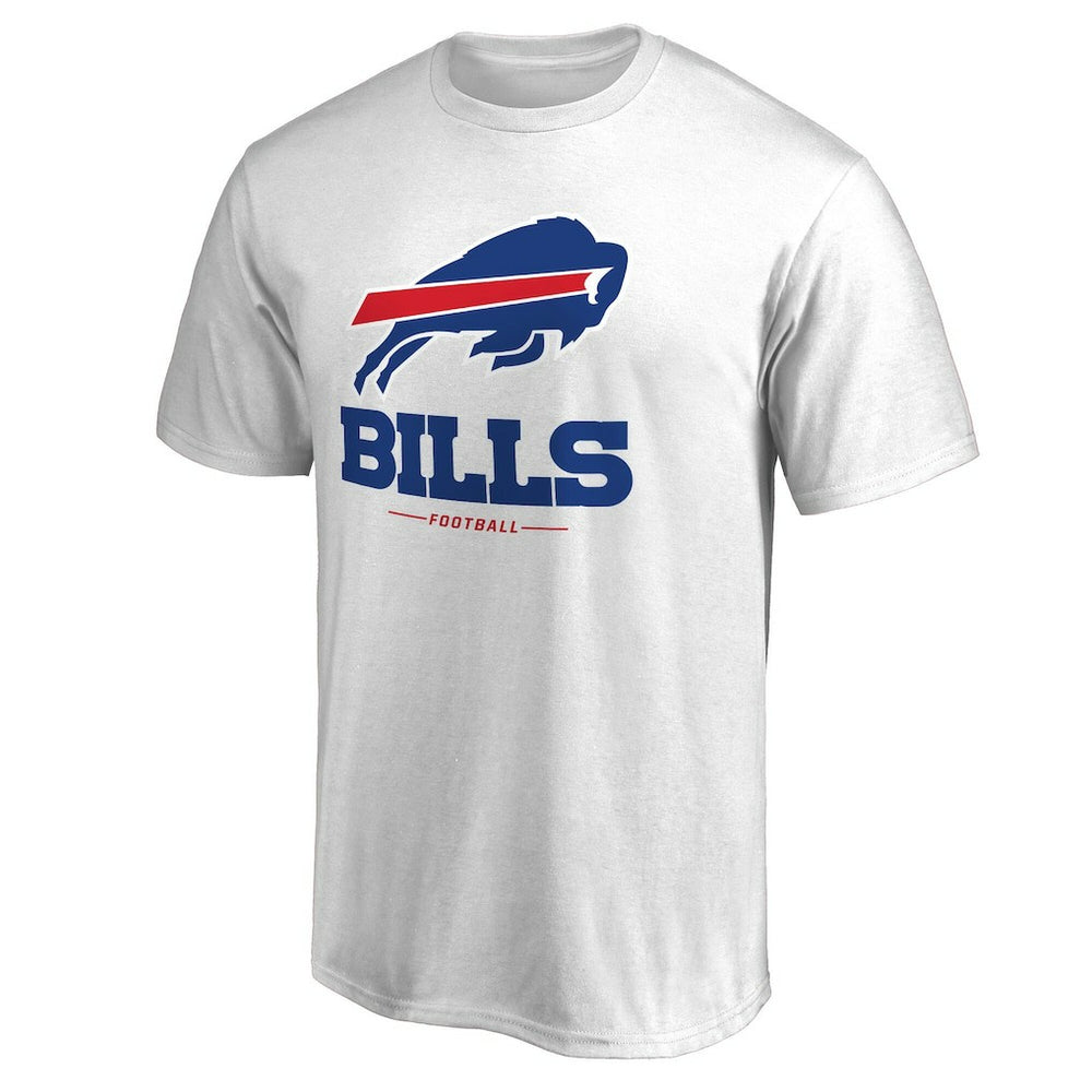 Buffalo Bills Team Lockup 2 T-Shirt - White T-shirts
