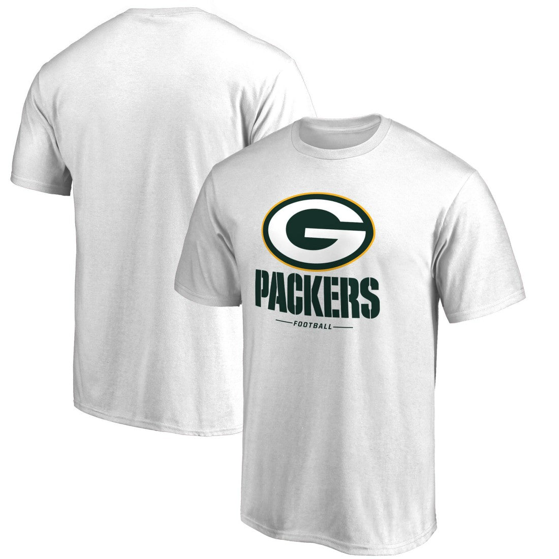 Green Bay Packers Team Lockup 2 T-Shirt - White T-shirts