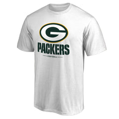 Green Bay Packers Team Lockup 2 T-Shirt - White T-shirts